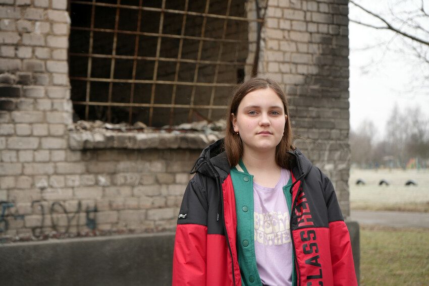 Natsya, 15, returned to in-person classes at school last year.