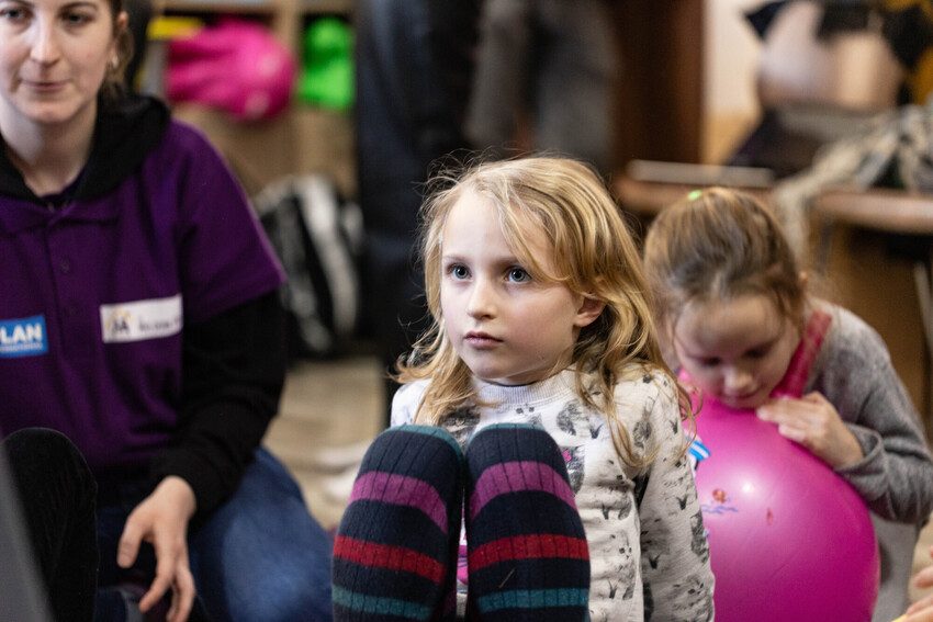 Ukrainian girl at one of our learning and play centres.